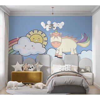 Premium Wallpaper Wall Mural - Whimsical Unicorn Sky