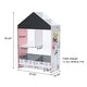 preview thumbnail 14 of 20, Children's Multi-Functional House Bookcase Toy Storage Bin Floor Cabinet with Blackboard Pink