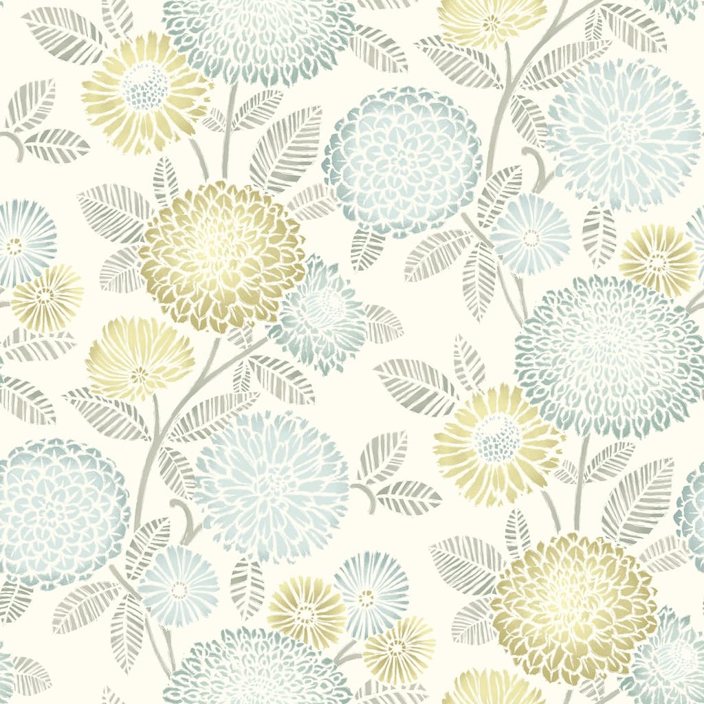 Chesapeake Zalipie Lime Floral Trail Wallpaper