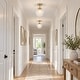 preview thumbnail 6 of 9, Rennnsan 1-Light Modern Clear Grid Glass Semi Flush Mount Ceiling Light for Bedroom and Hallway - 9.8" W x 15" H