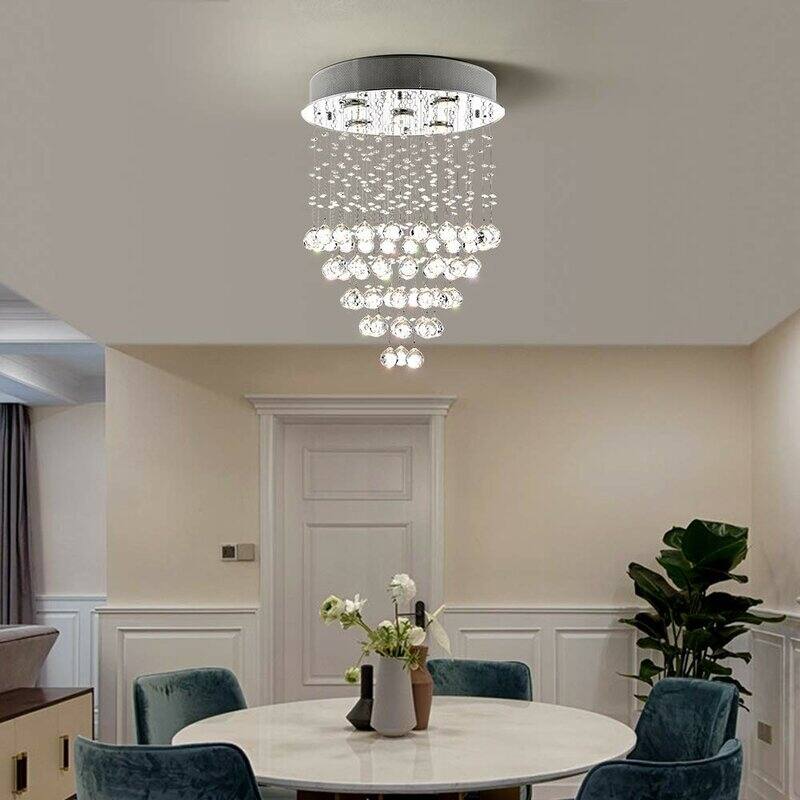 Maxax 5 - Light Unique / Statement Tiered Chandelier with Crystal Accents - MX19029-5-C