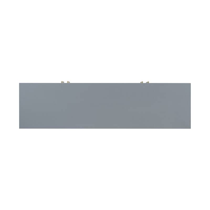 Grey Accent Cabinet Triangular Pattern Storage Cabinet Buffet Sideboard