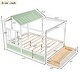 preview thumbnail 9 of 7, Farmhouse Style Twin Size Bed with Drawer, Roof and Window Design - Solid Wood Slats - Perfect for Kids' Furniture