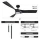 preview thumbnail 33 of 31, CO-Z 52" Modern Ceiling Fan with Dimmable LED Light and Remote