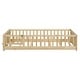 preview thumbnail 11 of 18, Twin size Floor Platform Bed with Built-in Book Storage Rack,Door