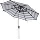 preview thumbnail 16 of 24, SAFAVIEH Iris 9ft Round Outdoor Patio Umbrella - UV Resistant with Auto Crank Tilt