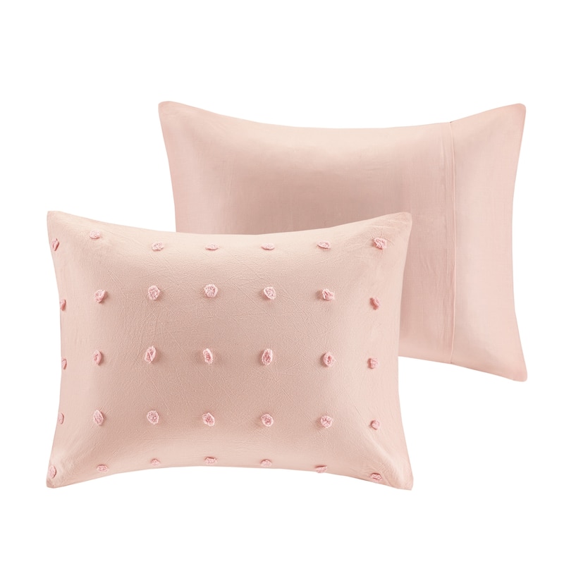 Intelligent Design Maize Cotton Jacquard Comforter Set with Euro Shams and Throw Pillows