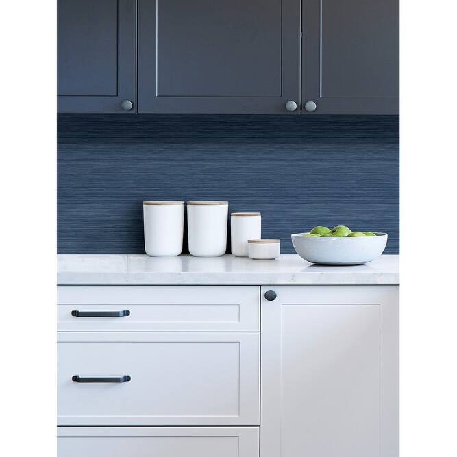 NuWallpaper Indigo Crossweave Peel & Stick String Wallpaper - 216in x 20.5in x 0.025in