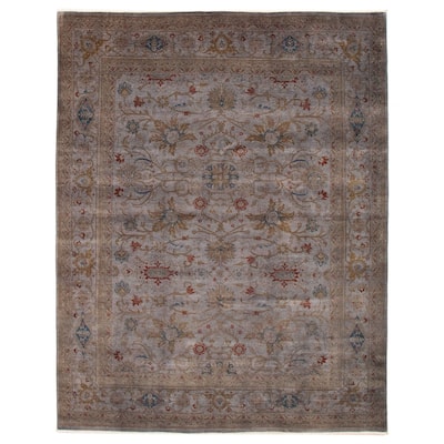 ECARPETGALLERY Hand-knotted Vibrance Grey Wool Rug - 7'9 x 9'9