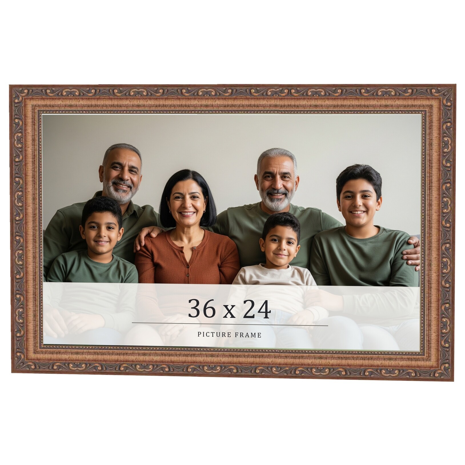 36x24 Frame Red Solid Wood Picture Frame Width 1.75 Inches | Interior Frame Depth 1 13/16 Inches
