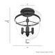 preview thumbnail 4 of 10, Hunter Belltown 3-Light Flush Mount Ceiling Light - Entry, Bedroom, Bath, Hallway - Transitional, Modern Farmhouse