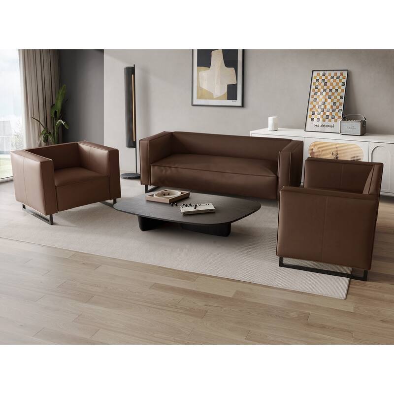 CraftPorch Mid Century Modern 3- Pieces Upholstered Living Room Set