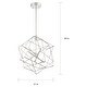 preview thumbnail 2 of 0, Stacia Modern Geometric Chrome Pendant Ceiling Light Fixture