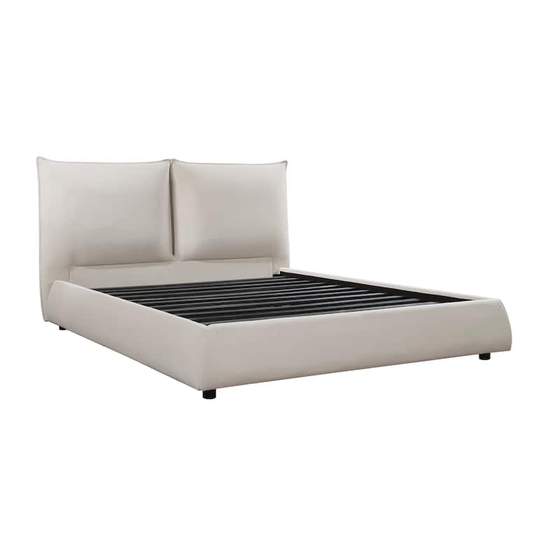 Layton Chenille Upholstered Platform Bed, Queen