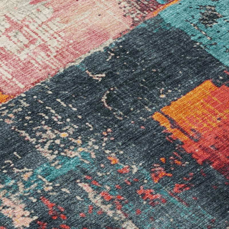 HomeRoots Abstract Transitional Rectangle Outdoor Rug