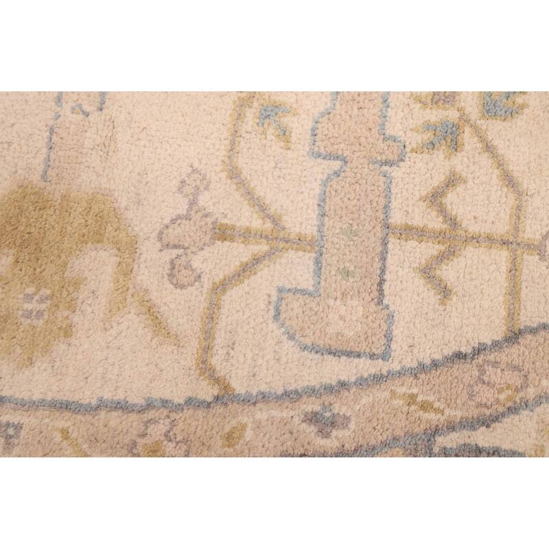 ECARPETGALLERY Hand-knotted Royal Oushak Ivory Wool Rug - 7'11 x 7'11