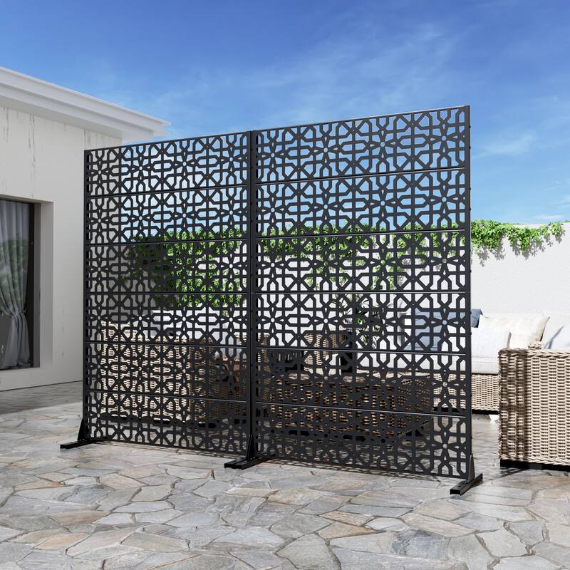 Dovelina 72'' x 47'' Privacy Metal Screen Fence Panel