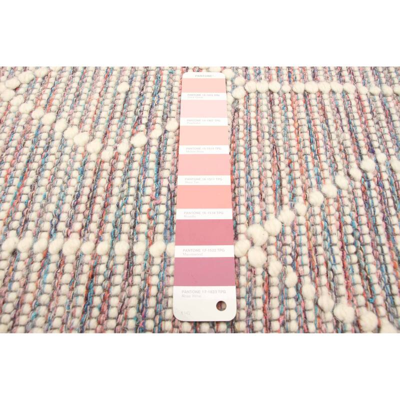 ECARPETGALLERY Braid weave Sienna Pink Wool Rug - 4'11 x 7'10