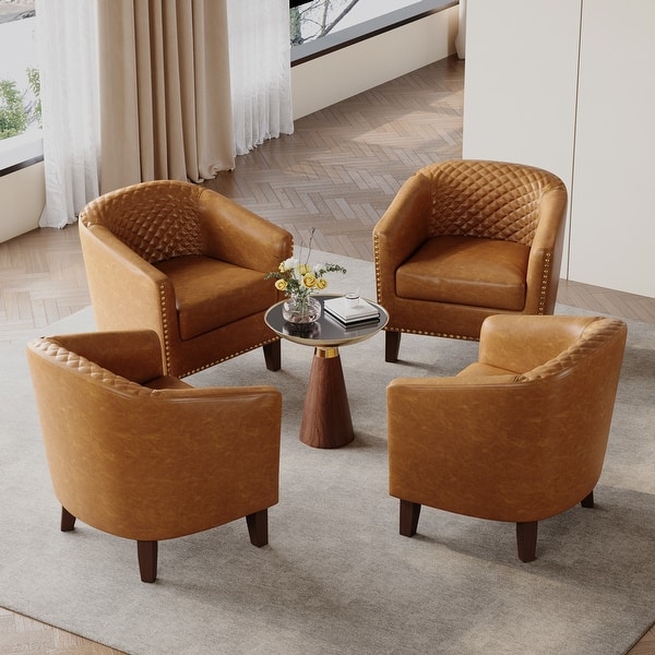 leather living room arm chair set