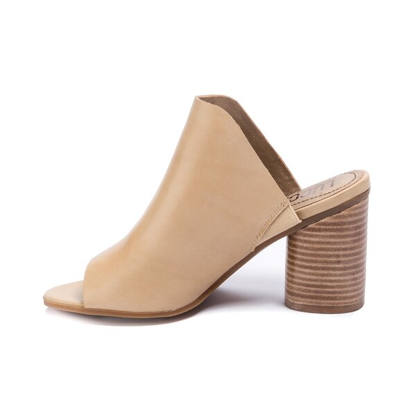 leather open toe mules