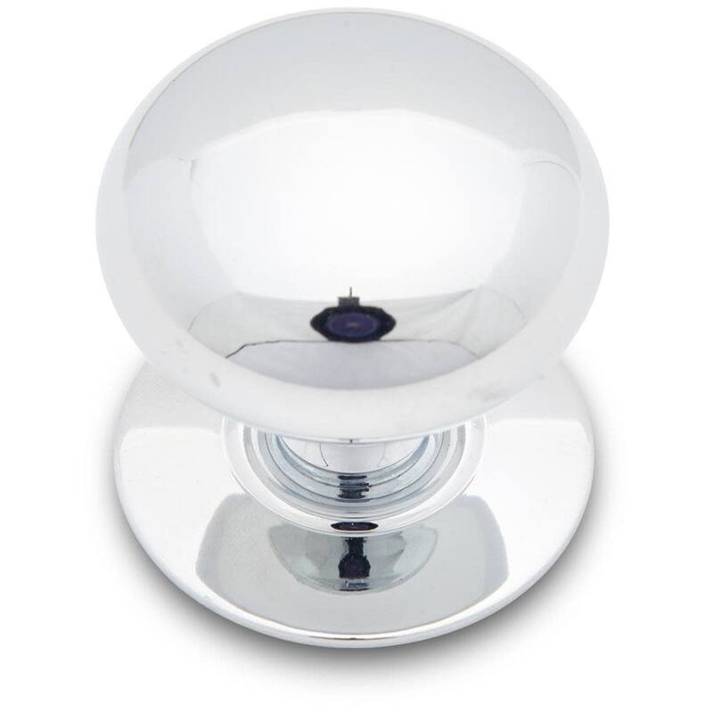 RK International CK 3216 Large Plain 1-1/2" Round Classic Solid Metal - Chrome