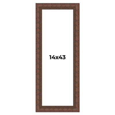14x43 Frame Pewter Solid Wood Picture Frame Width 1.625 Inches | Interior Frame Depth 0.6875 Inches