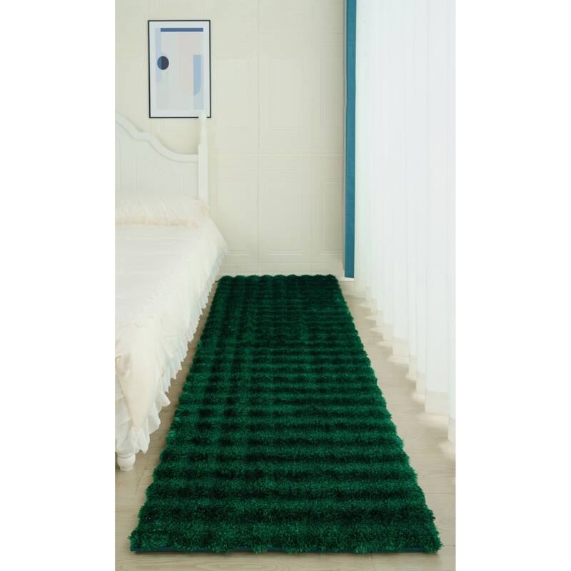 Sunny Collection Hand-woven Modern Grid Solid Color Area Rugs