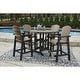 preview thumbnail 1 of 6, Signature Design by Ashley Fairen Trail Black/Driftwood 5-Piece Outdoor Dining Package - 45.13" W x 45.13" D x 42" H