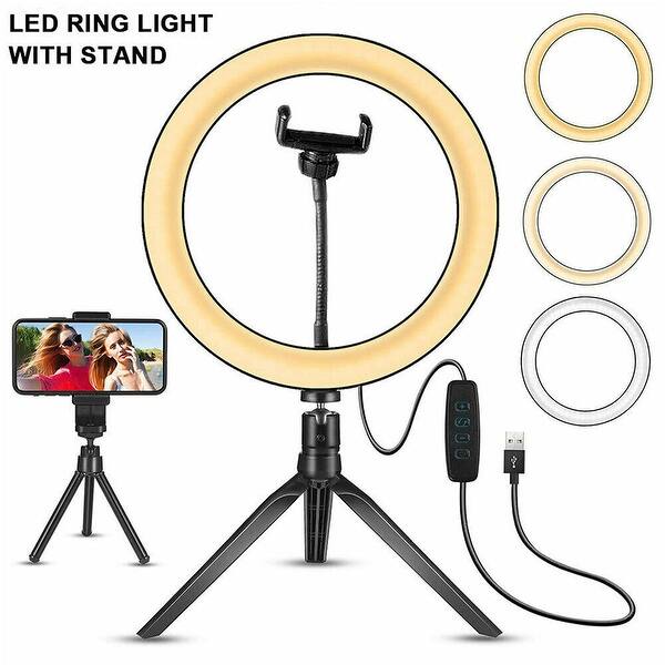 Hagibis 21" Ring Light With Stand – 55W Dimmable LED, 3000K-6000K Color Temp, Tripod, Phone Holder, Remote, For Streaming & Zoom