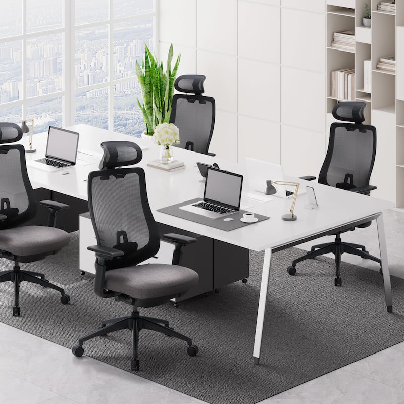 Ergonomic Office Chair, Mesh High Back, 4D Arms, Lumbar Support, Tilt Lock, Black