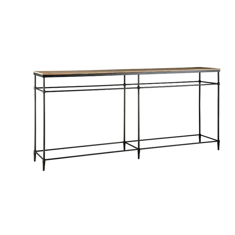 Fenway 74" Mango Solid Wood and Metal Sofa Console Table - 74 inches long x 14 inches wide x 35.5 inches high