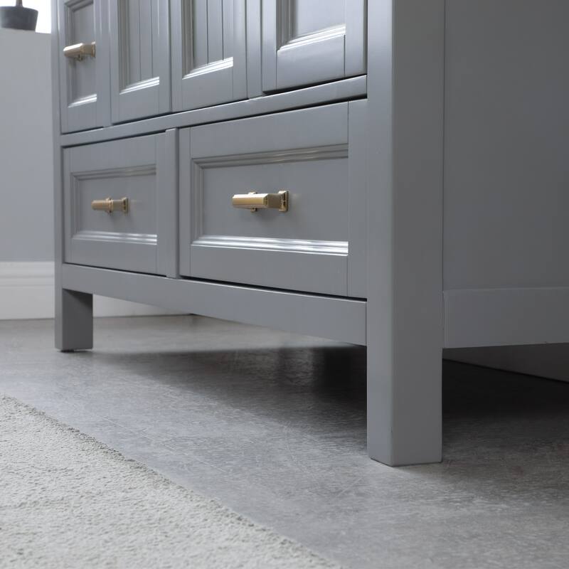 Altair Isla Single Bathroom Vanity Set and Aosta White Countertop with Mirror