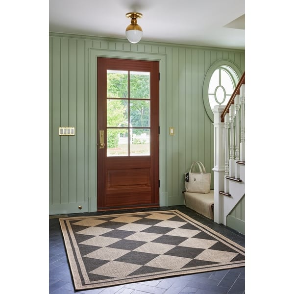 slide 2 of 29, Erin Gates by Momeni Saybrook Diamond Area Rug 2' 7" x 7' 6" - Black