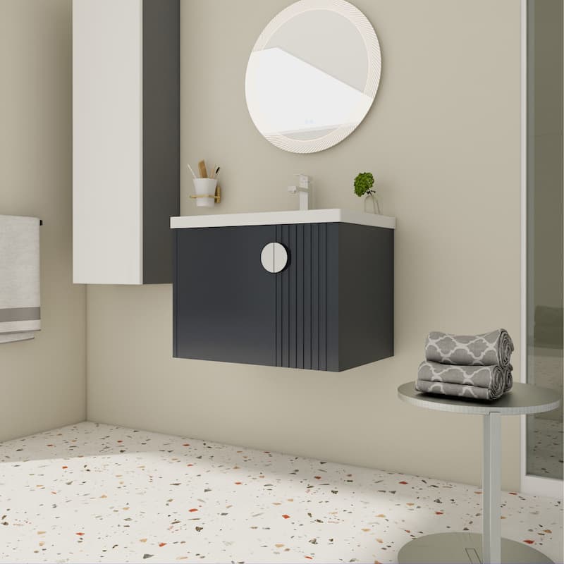 28 Inch Bathroom Vanity with Ceramic Sink