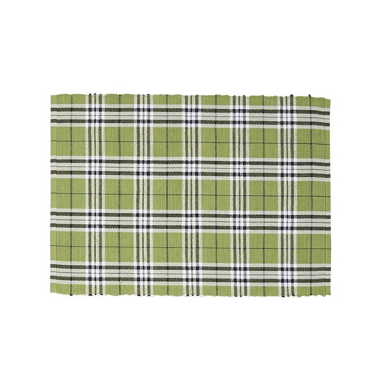 Max Plaid Placemat Set of 6 - Green - Set of 6