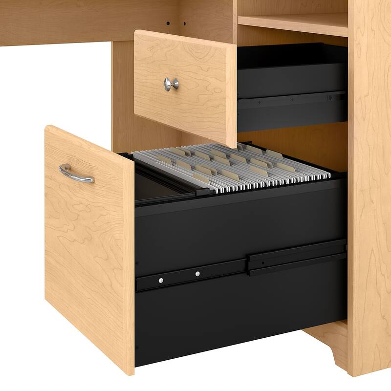 Cabot 60W L Shaped Computer Desk with Storage by Bush Furniture