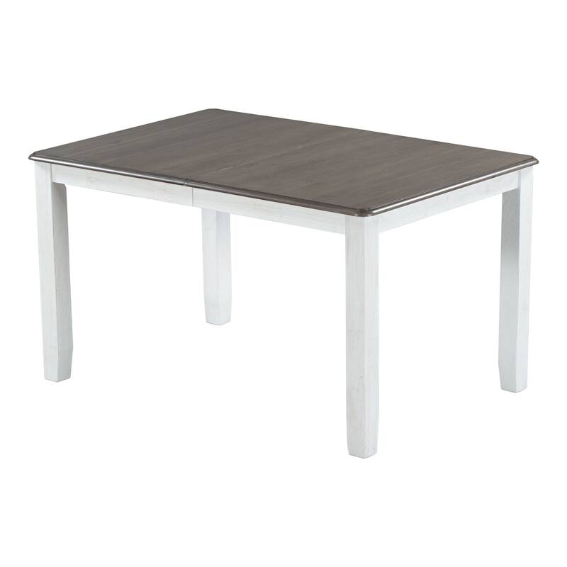 Retro 7-Piece Dining Table Set with Extendable Table and 6 Upholstered Chairs for Elegant Dining