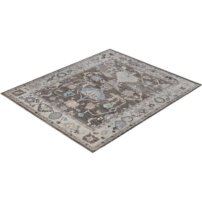 Oushak One-of-a-Kind Hand-Knotted Area Rug - Brown - 8' 2" x 9' 9"