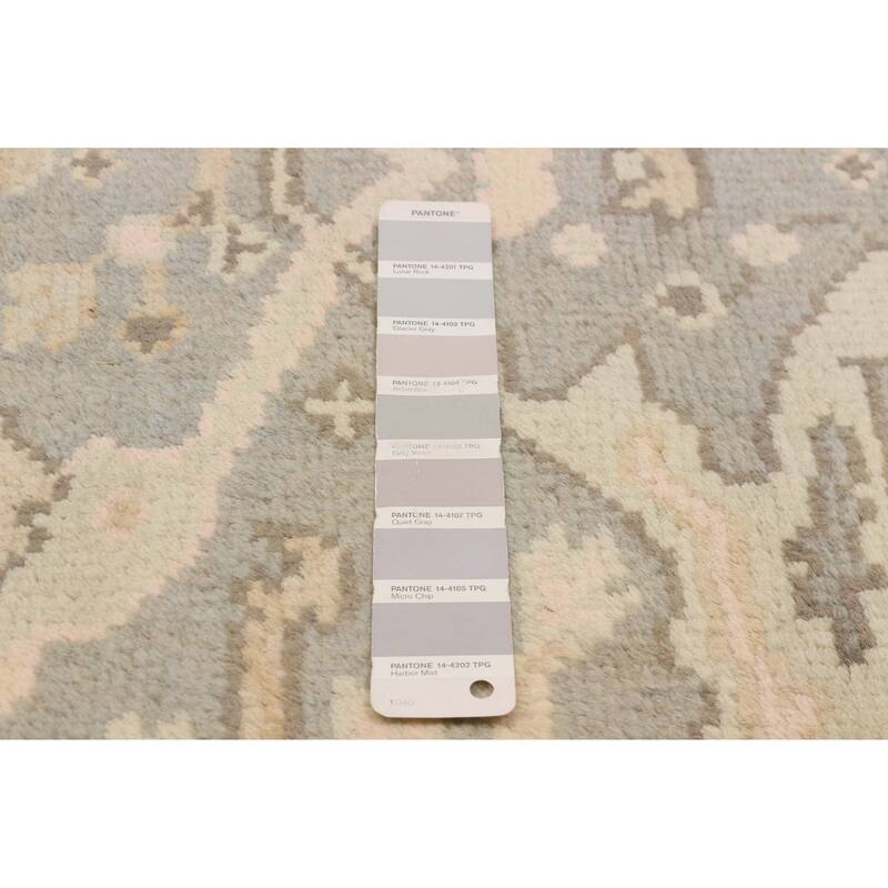 ECARPETGALLERY Hand-knotted Royal Oushak Grey Wool Rug - 5'0 x 5'0