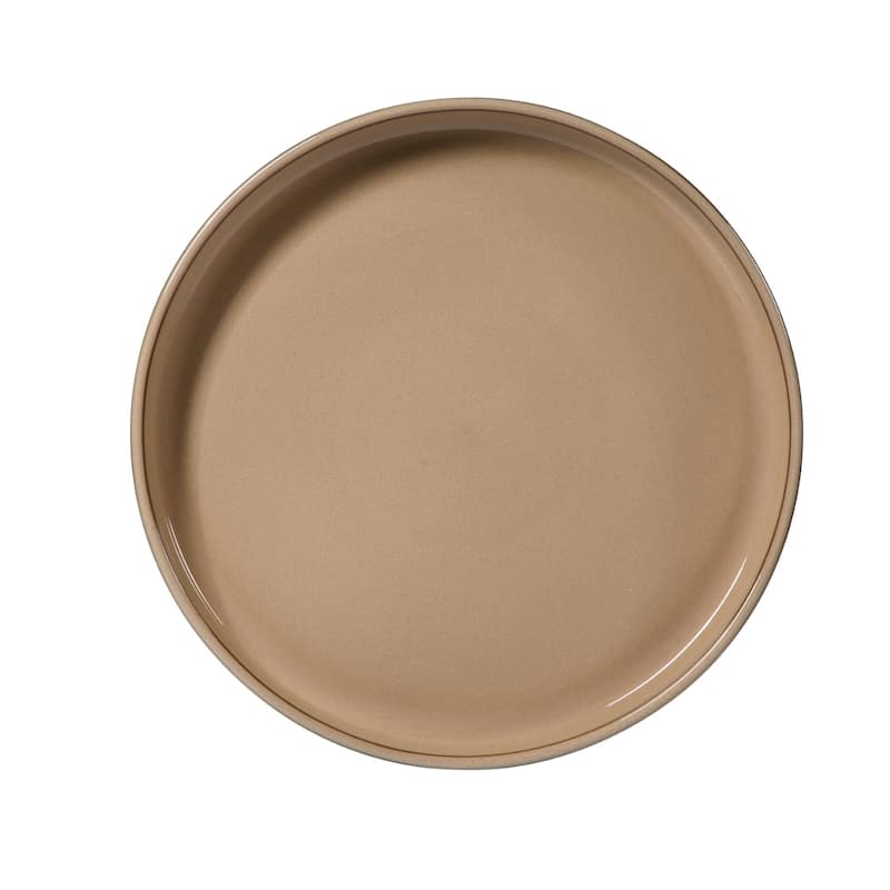 Bloomhouse Santorini Mist 16 Piece Double Bowl Terracotta Reactive Glaze Plates and Bowls Dinnerware Set