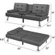 preview thumbnail 28 of 26, Homall Futon Sofa Bed Convertible Lounge Couch Sofa with Cupholders & Pillows