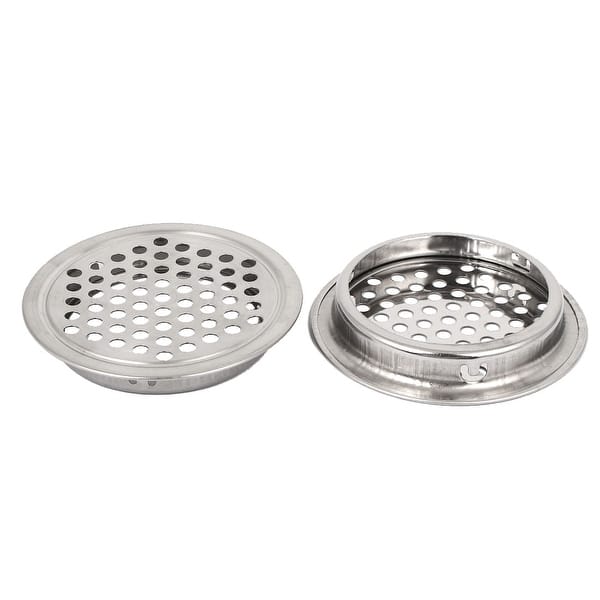 Shop 53mm Dia Stainless Steel Round Mesh Wardrobe Cabinet Air Vent Louver Cover 2 Pcs On Sale Overstock 18413480