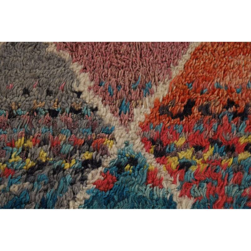 Trellis Plush Moroccan Area Rug Handmade Wool Carpet - 6'0" x 9'6"