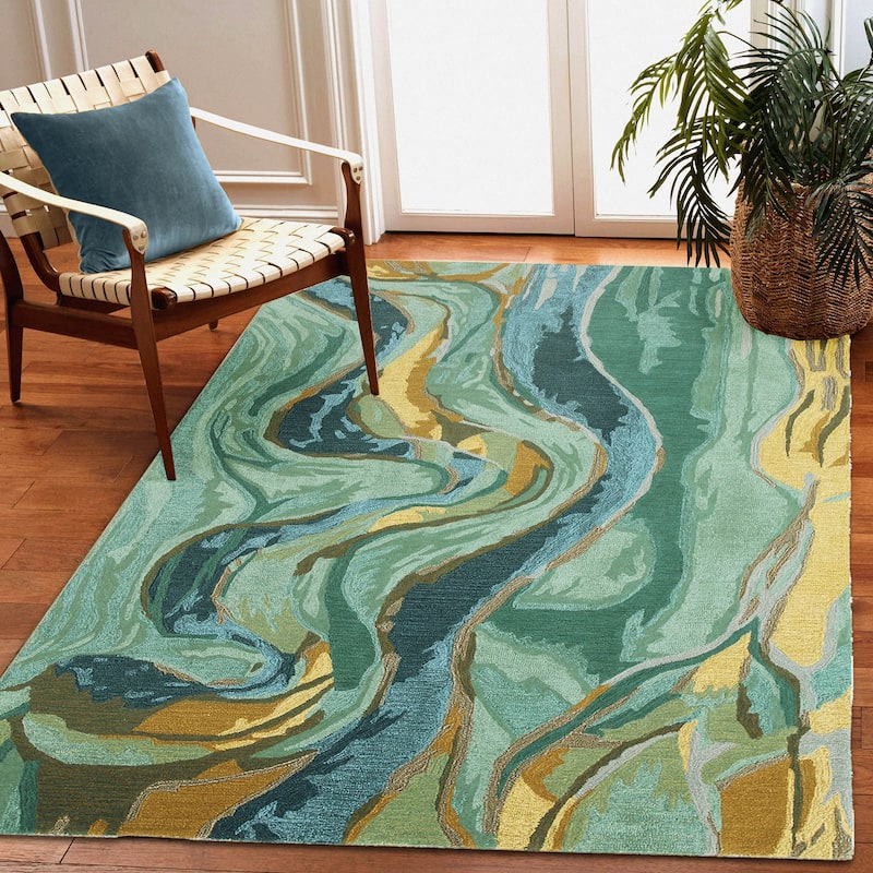 Liora Manne Corsica Waterfall Abstract Indoor Wool Rug