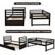 preview thumbnail 14 of 24, Pine Wood Twin Bunk Beds for Kids with Safety Rail and Movable Trundle Bed