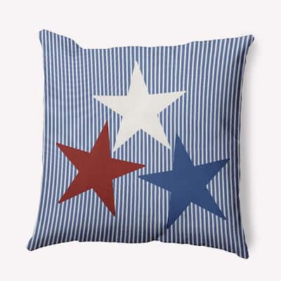 July 4th USA Colors Indoor/Outdoor Throw Pillow