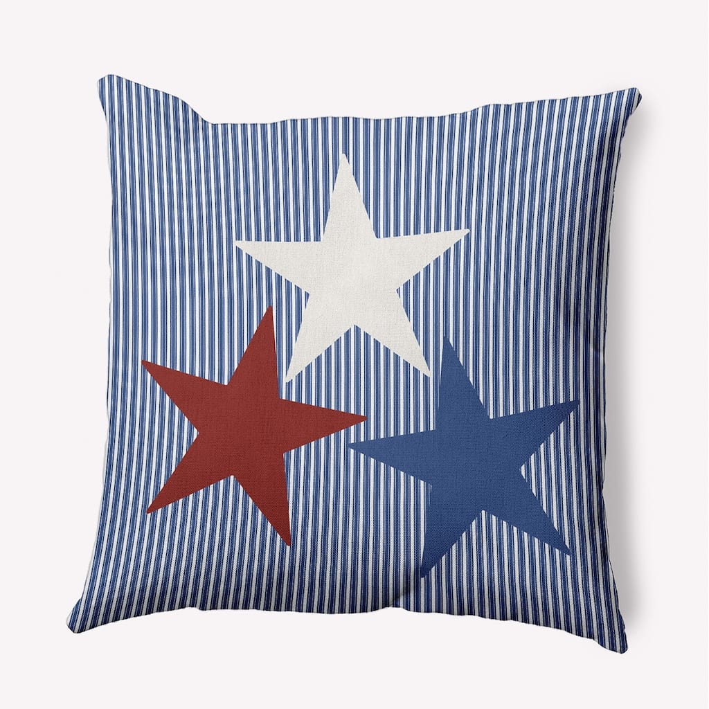 July 4th USA Colors Indoor/Outdoor Throw Pillow