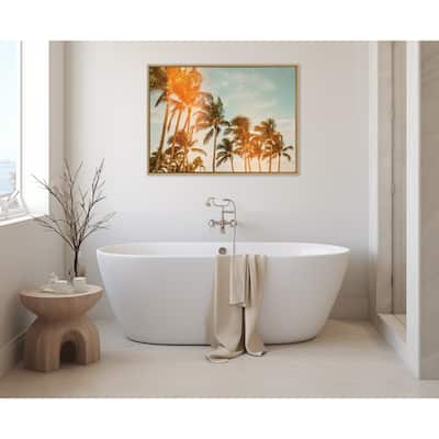Kate and Laurel Sylvie Miami Breeze Framed Canvas by Alicia Bock