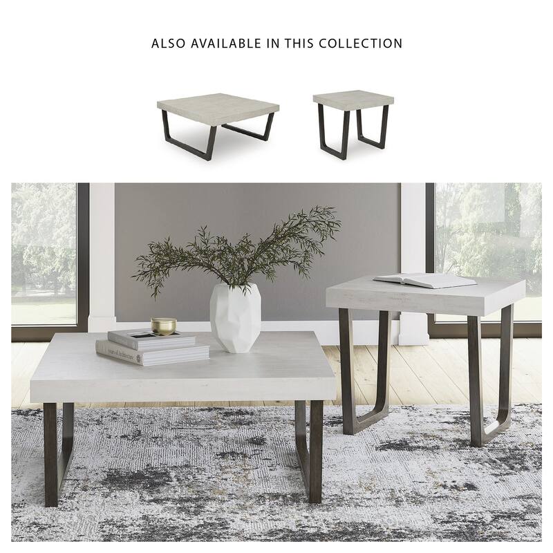 Signature Design by Ashley Westenfort Light Gray/Dark Brown Table (Set of 2) - 40" W x 40" D x 18" H