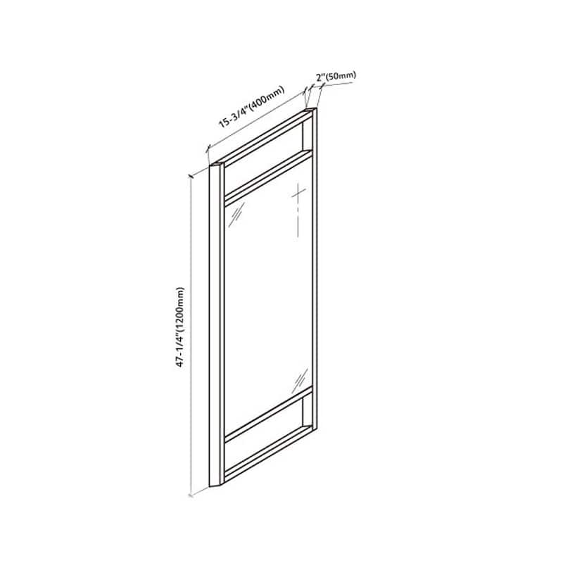Catton Shelf Mirror - Rectangle 47" High